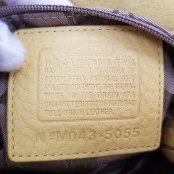 Coach Hamilton Pebbled Leather Satchel Bag Tags Imperfections - Picture 11 of 15